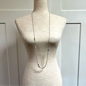 Gold & White Beaded Necklace